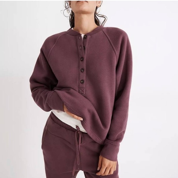Madewell MWL 1/4 button henley sweatshirt - Picture 15 of 15